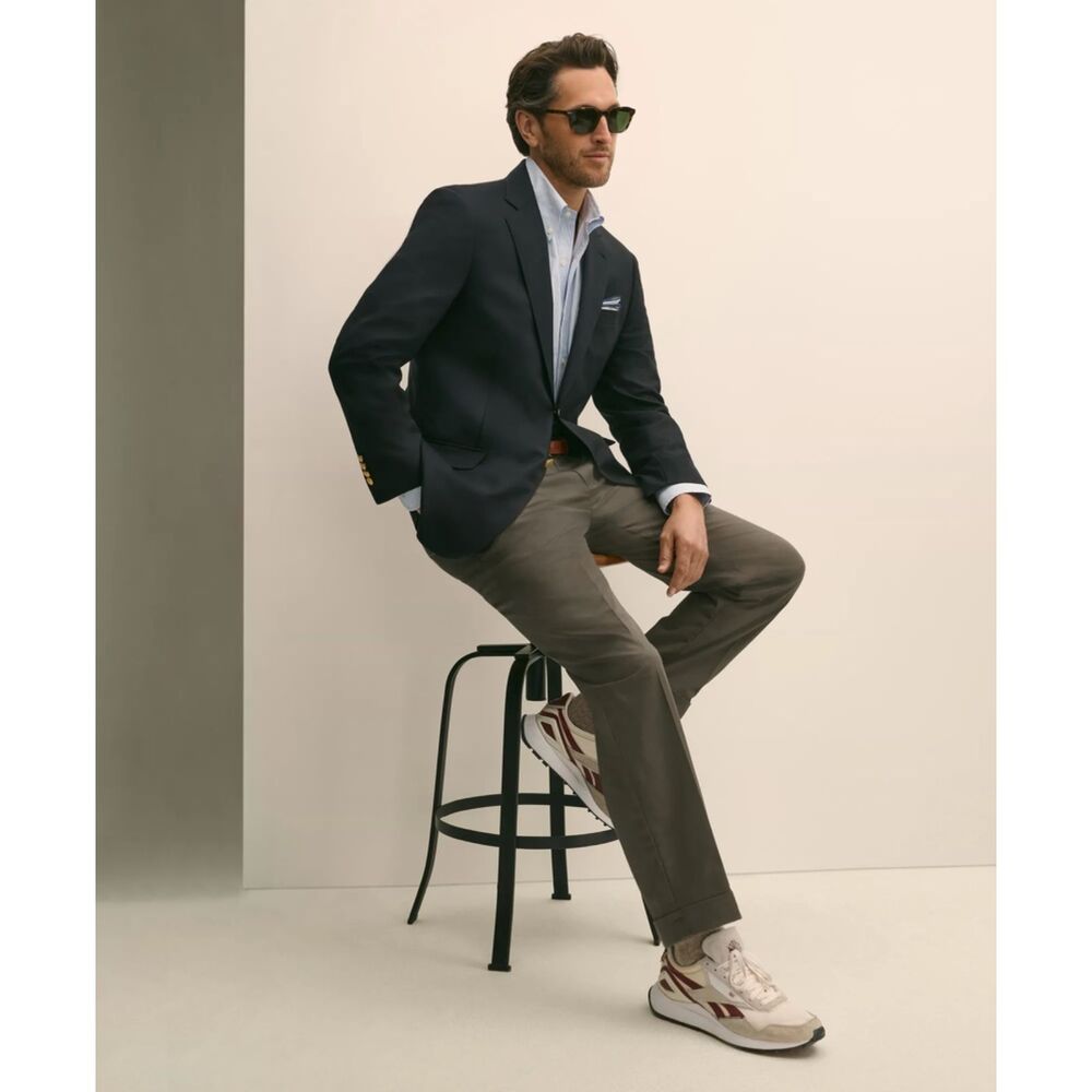 Brooks Brothers "346" Men's 44R Navy Blue Blazer – Madison Fit – Gold Buttons